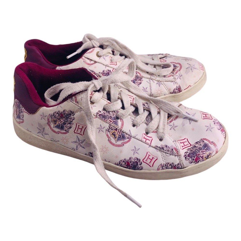 HARRY POTTER WOMEN'S HOGWARTS LACE UP SNEAKERS SHOES US SIZE 7 RARE READ